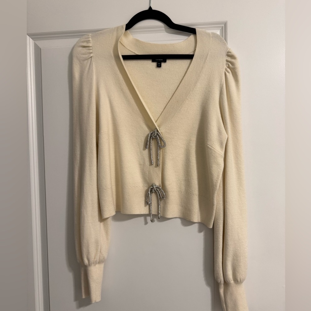 Express Cream Sweater w Bows